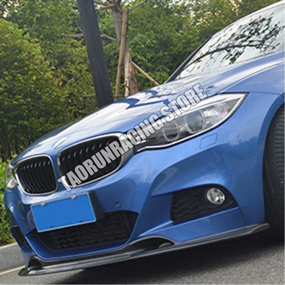 3D стиль углеродное волокно передний бампер подбородка губа ДЛЯ BMW F34 3GT 320 328 335 340 GT