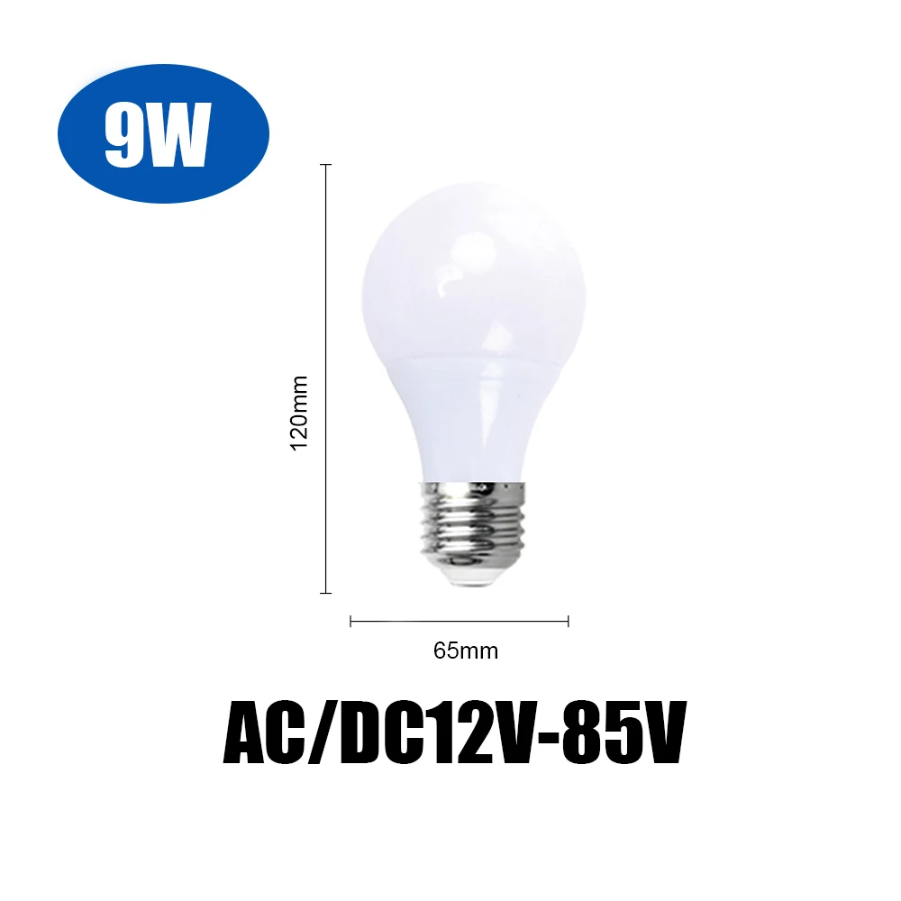 9W E27 SUPORT 12-85V 10 шт./лот светодиодный лампы 12V 24V 36V светильник E27 лампада 3 Вт 5 Вт 7 Вт 9 Вт 12 Вт 15 Вт Светодиодный светильник Bombillas светодиодный светильник ing Теплый Холодный белый - Испускаемый цвет: 9W E27 SUPORT 12-85V