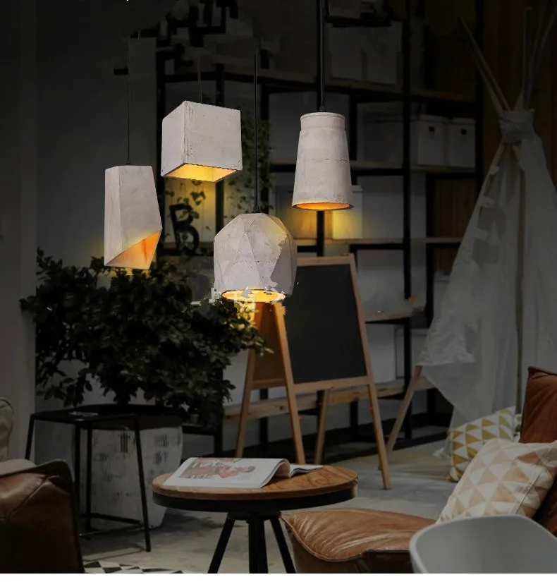 American Retro Pendant Lights Cement Cafe Dining Room Hanglamp Bar Lighting Modern Luminaire Suspendu Lamparas Lustre Lighting