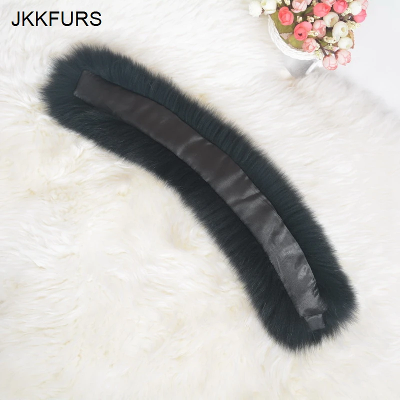 JKKFURS Магнитный воротник из 2019 натурального Лисьего меха женский модный стиль