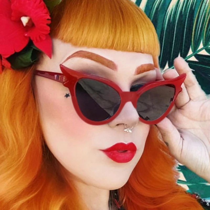 Женские леопардовые солнцезащитные очки Cat Eyes популярные цветные сексуальные