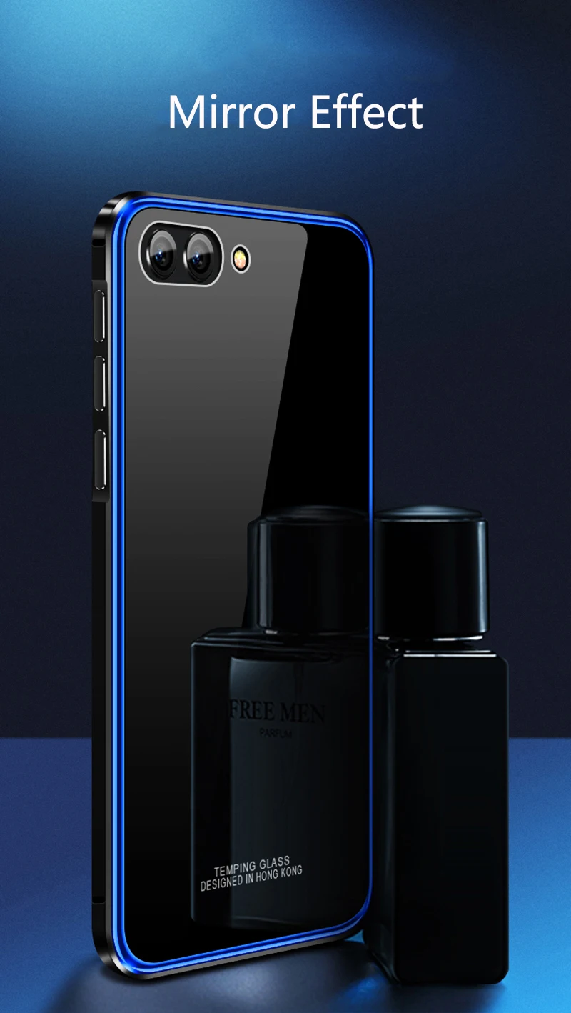 Для huawei Honor View 10 Чехол 9H закаленное стекло задняя зеркальная крышка чехол для V10
