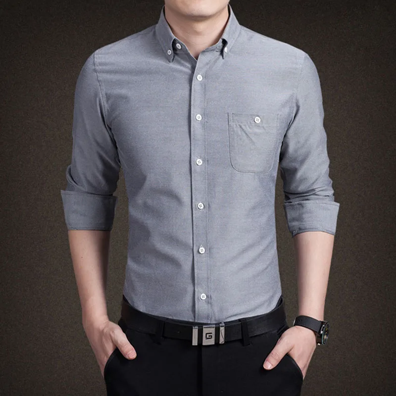 Мужские деловые рубашки с длинным рукавом осень 2017 новые модные дизайнерские