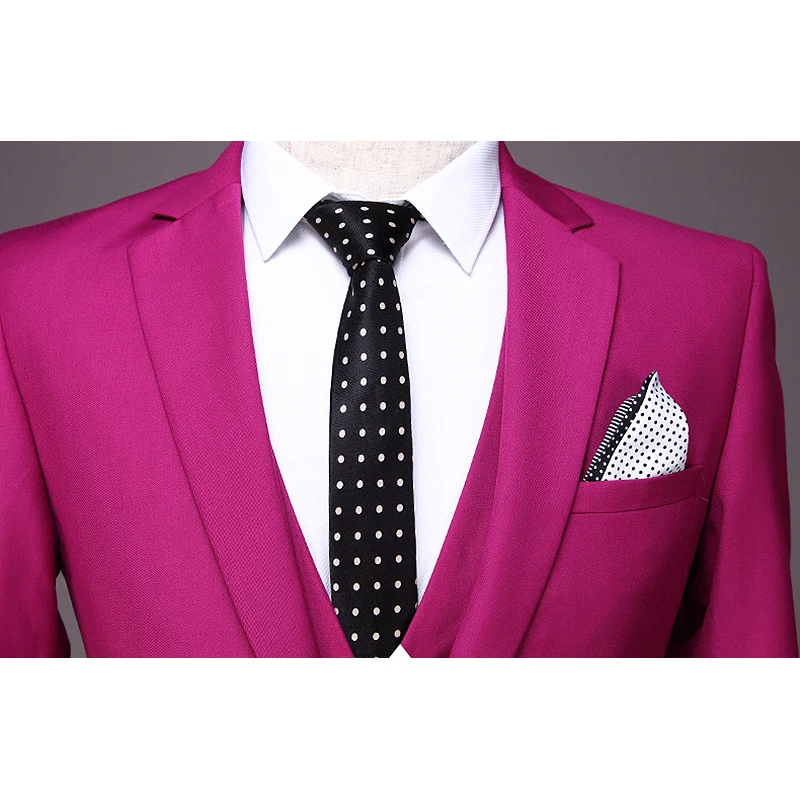 Предварительная одежды мужские свадебные платья Красный slim fit мужской костюм жениха набор формальных смокинги для певцов костюм пальто+ брюки+ жилет