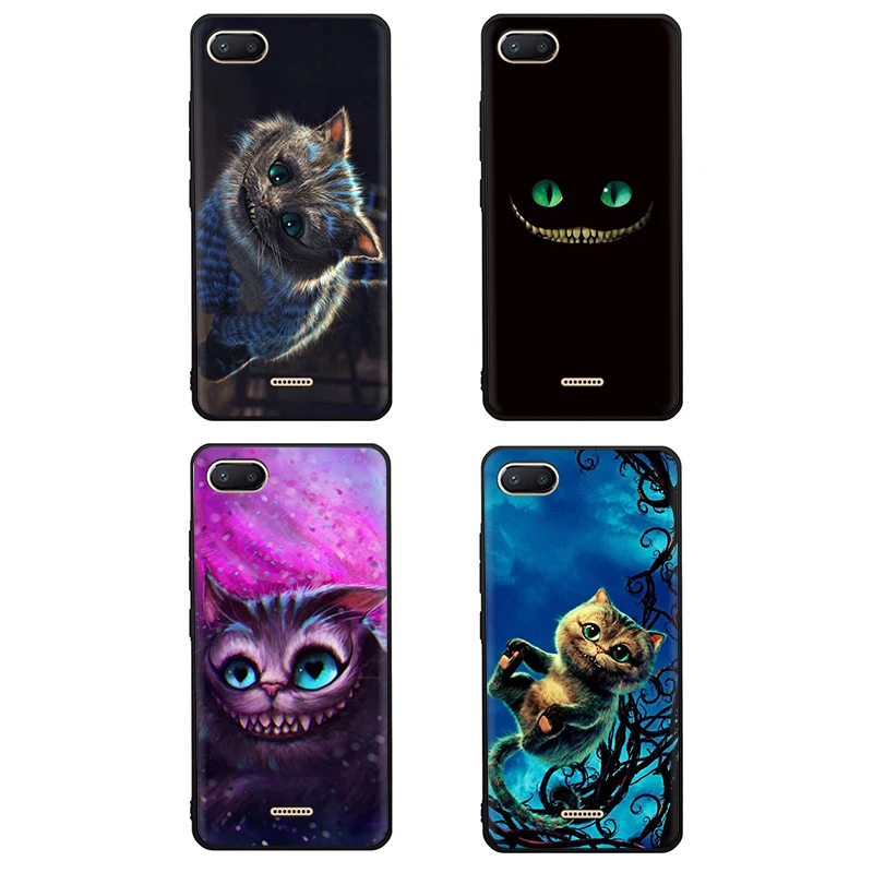 Alice in Wonderland Cheshire Cat Silicone phone case for Xiaomi Redmi 4A 4X 5 6A Pro 7 GO Note 5 6 7 8 Pro 7A K20 Pro