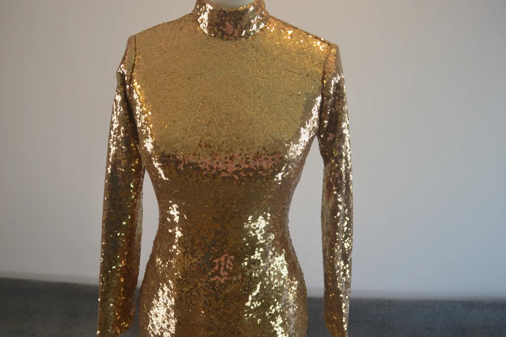 Robe De Soiree роскошное платье для выпускного вечера с золотыми пайетками и