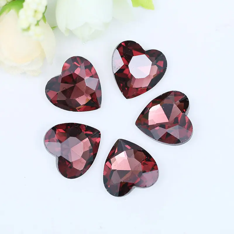 Стразы стеклянные в форме сердца 8/10/12/14 мм 100 шт.|diy jewelry accessories|jewelry accessoriesdiy |