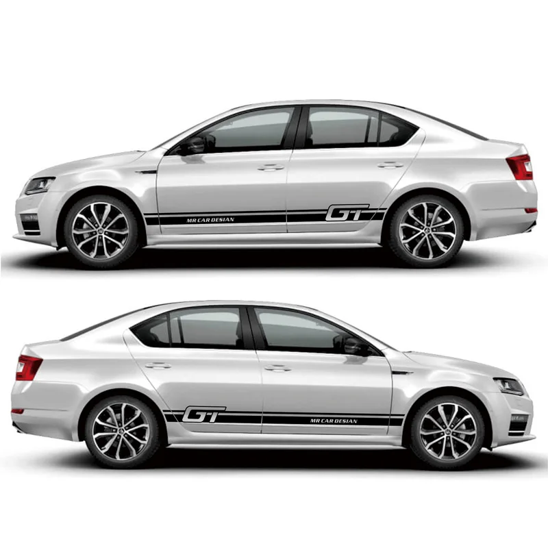 TAIYAO автомобильный Стайлинг, Спортивная Автомобильная наклейка для Skoda Octavia Mark Levinson, автомобильные аксессуары и наклейки, Авто Наклейка - Название цвета: Black sticker