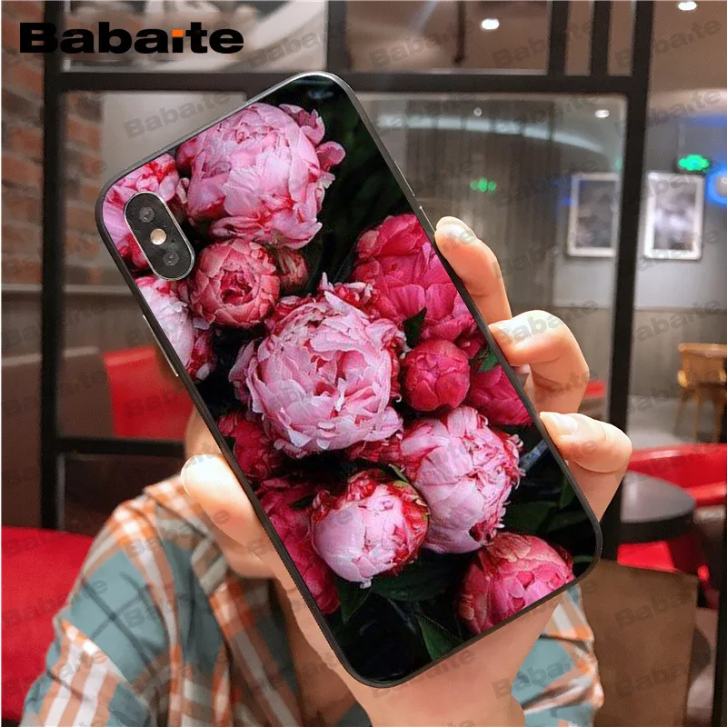Чехол для телефона iphone 11Pro max с изображением цветных роз и пионов чехол изящными