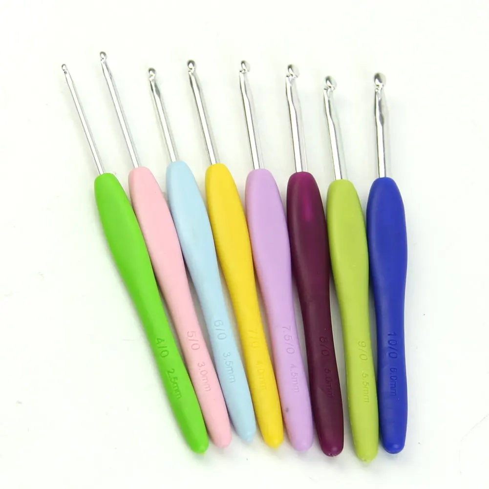 Лучший 8 размерный телефон Алюминиевые крючки для вязания спицы вязания|needles