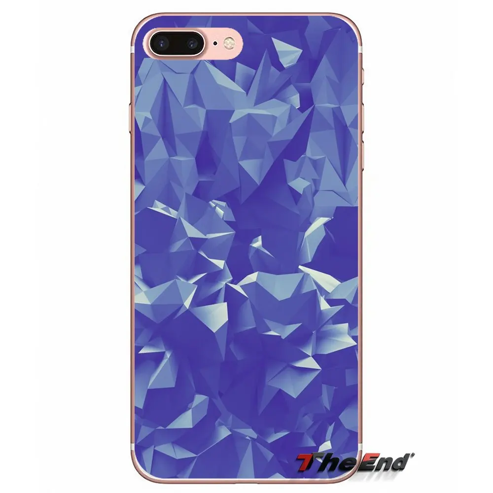 Силиконовый чехол для телефона iPhone X 4 4S 5 5S 5C SE 6 6S 7 8 Plus Samsung Galaxy J1 J3 J5 J7 A3 A5 2016 2017 с текстурой треугольников.