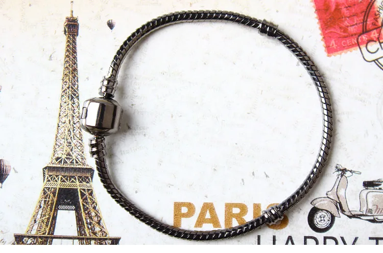 Высокое количество пистолет Черный Змея цепи браслеты подходят Diy бусы и для