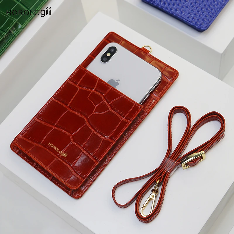 Чехол кошелек Horologii для iphone Xs max с ремешком роскошный чехол из коровьей кожи