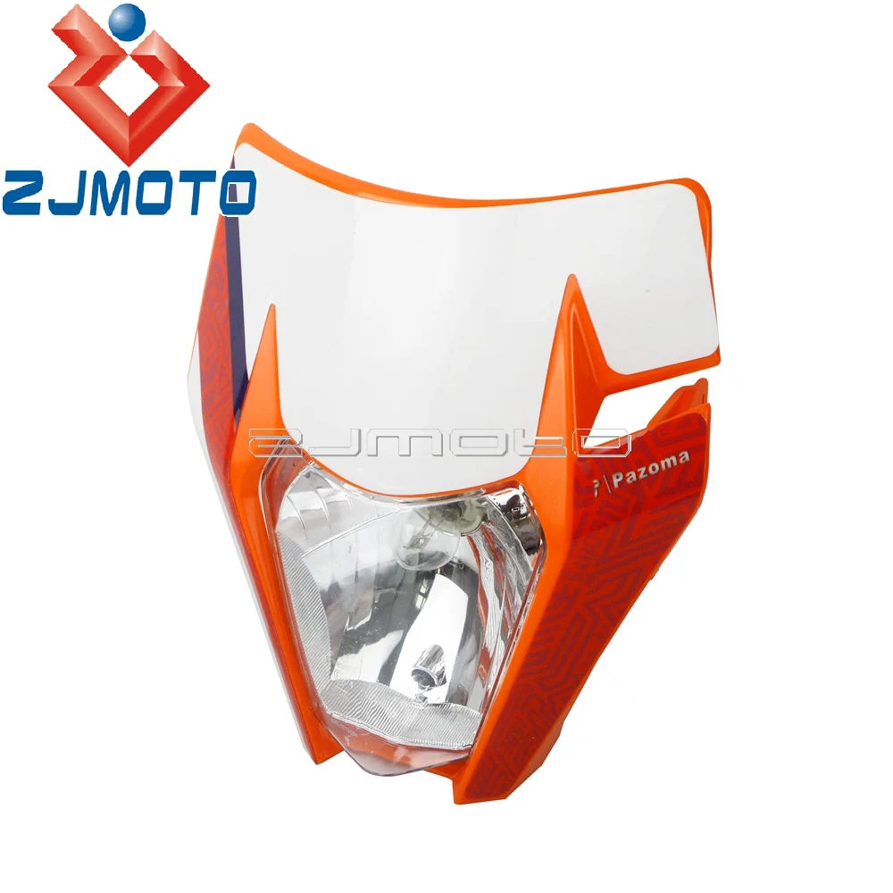Оранжевый Байк стикеры фары маска для SXF SX XCW XC EXC XCF 125 150 250 300 350 450 500 LED E8 Emark головной