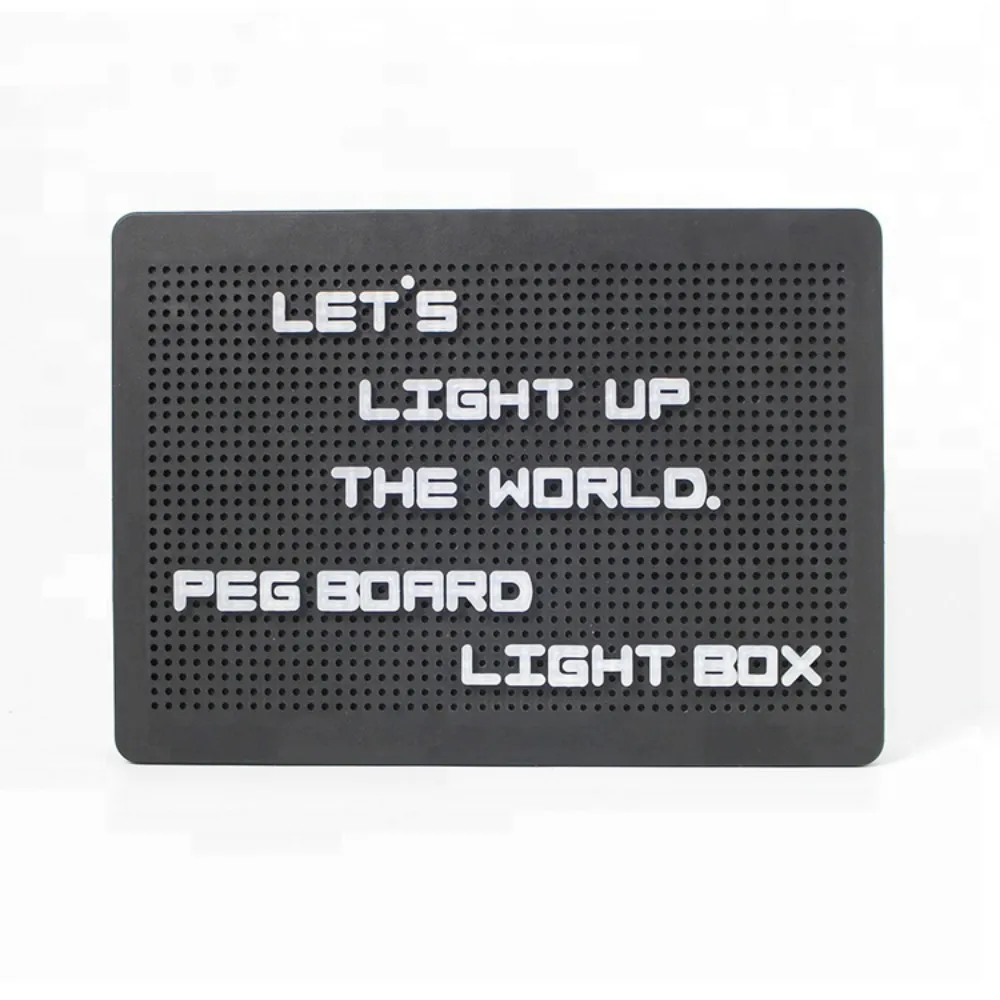 Колышек доска световой светодио дный короб светодиодный головоломки DIY LightBox Pegboard лампа украшения дома лампы повесить светящиеся рекламные сигнальные лампы доска