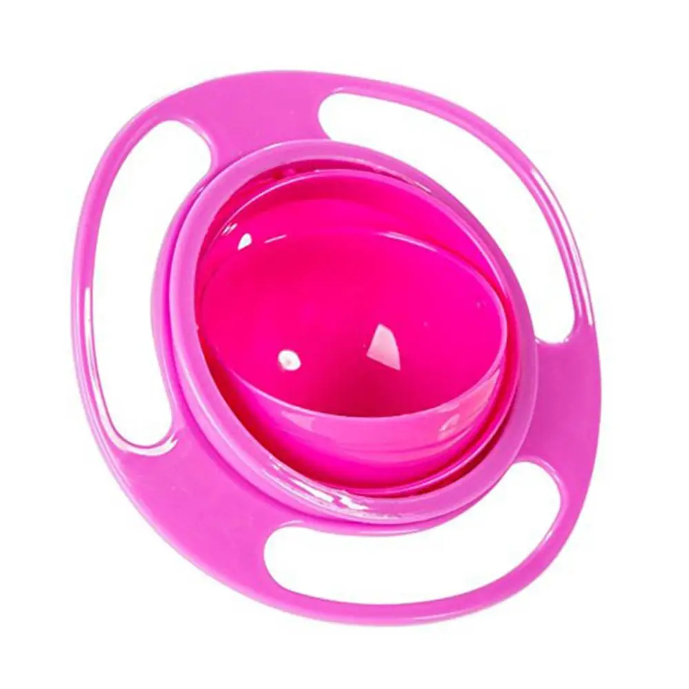 C 360 Вращающаяся непроливающаяся пластиковая миска для младенцев, обучающая игрушка для кормления, посуда, обучающая миска для кормления, не проливающаяся, противоскользящая миска, подарок - Цвет: C