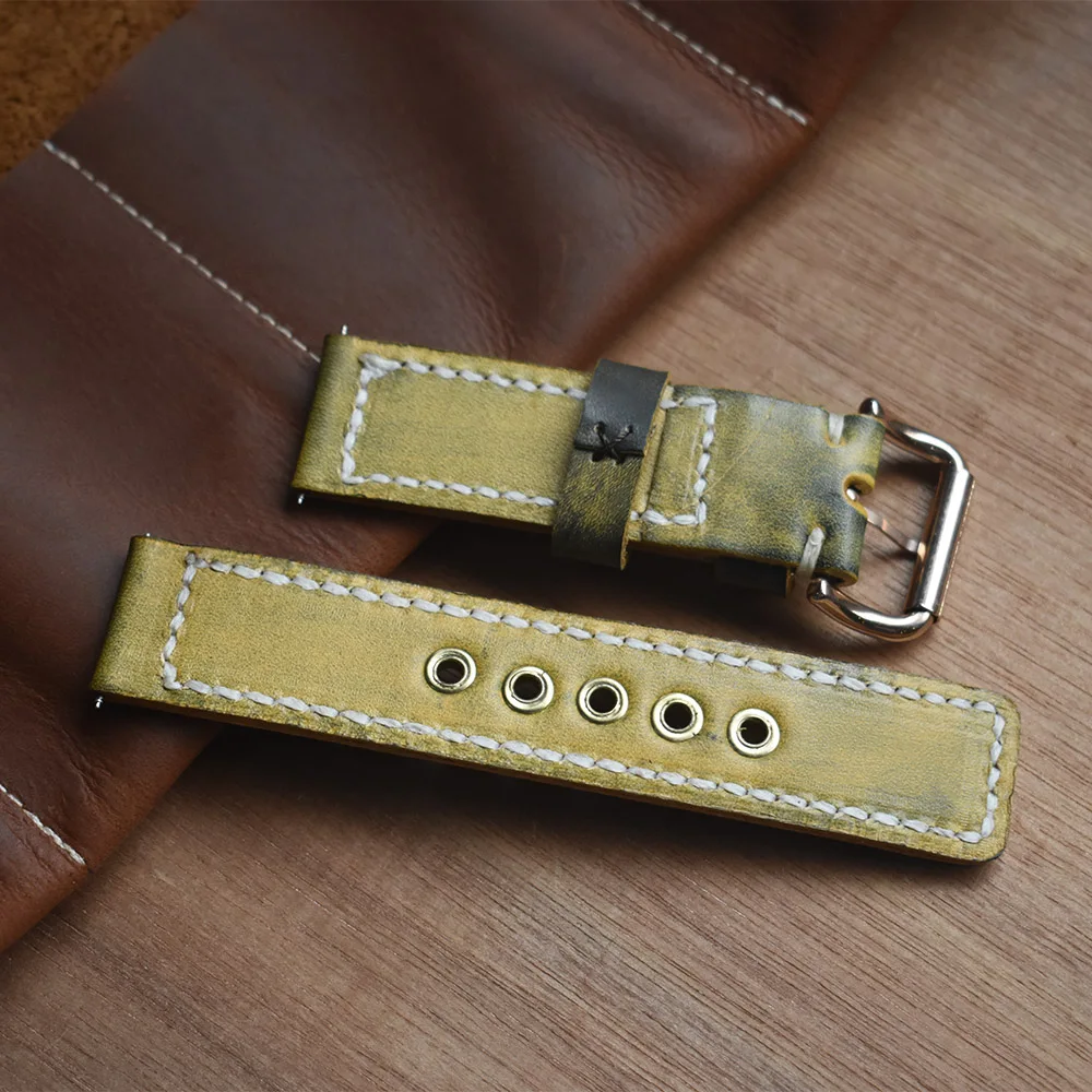 Ретро часы ручной работы ремешок из натуральной кожи Аксессуары фирменный