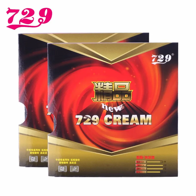 

2pcs/lot RITC 729 Friendship New CREAM (729 Cream) Pips-In Table Tennis (PingPong) Rubber With Sponge