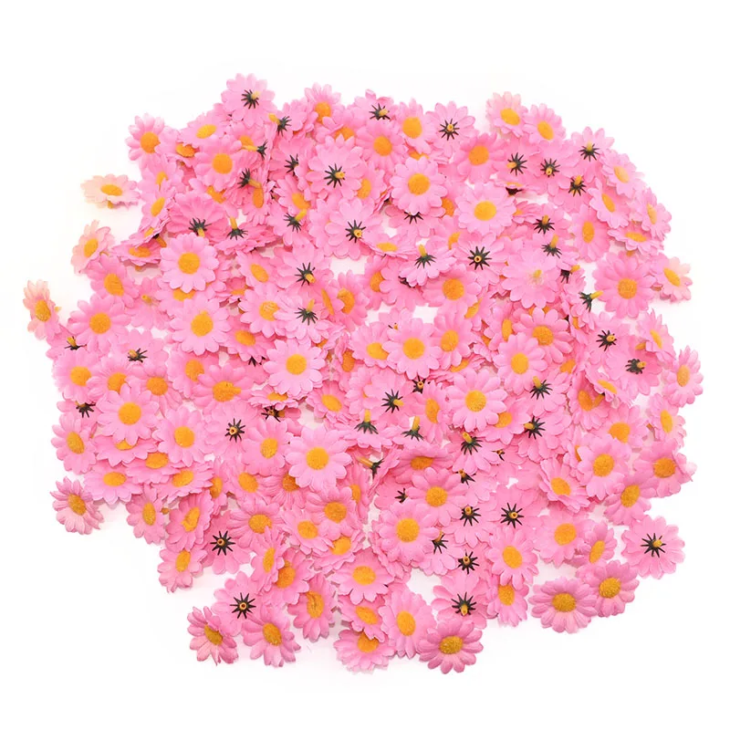 50 шт./лот 4 см мини Маргаритка Цветок голова Шелковый Искусственный цветок для