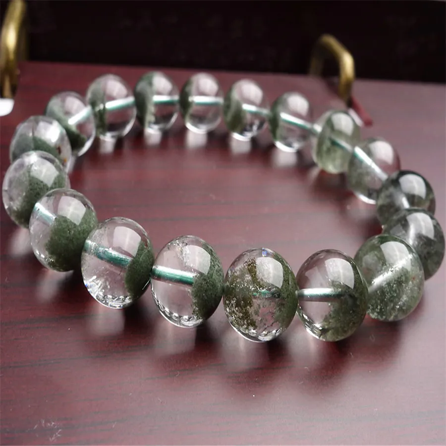 11 мм натуральный 100% зеленый фантомный кварцевый камень призрака модные