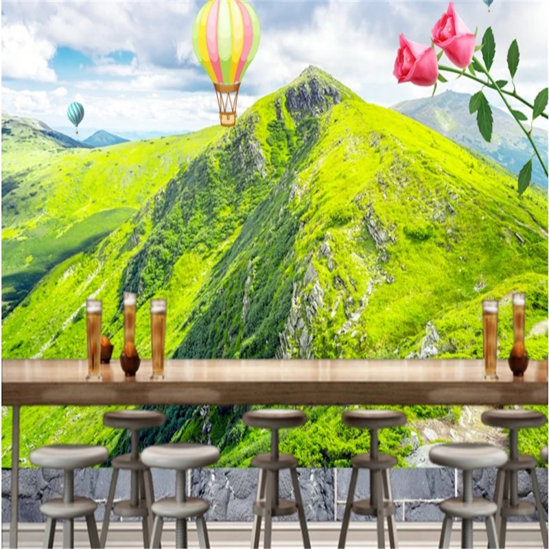 Большие пользовательские обои beibehang на открытом воздухе горы ландшафта неба