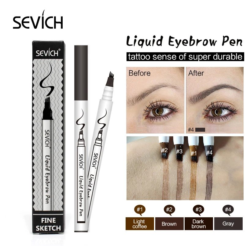 

Long-lasting eyebrow pen Natural tatoo pen waterproof eyebrow Enhancer Liquid Eyebrow 4 colors Make up Durable Eye Brow Pencil