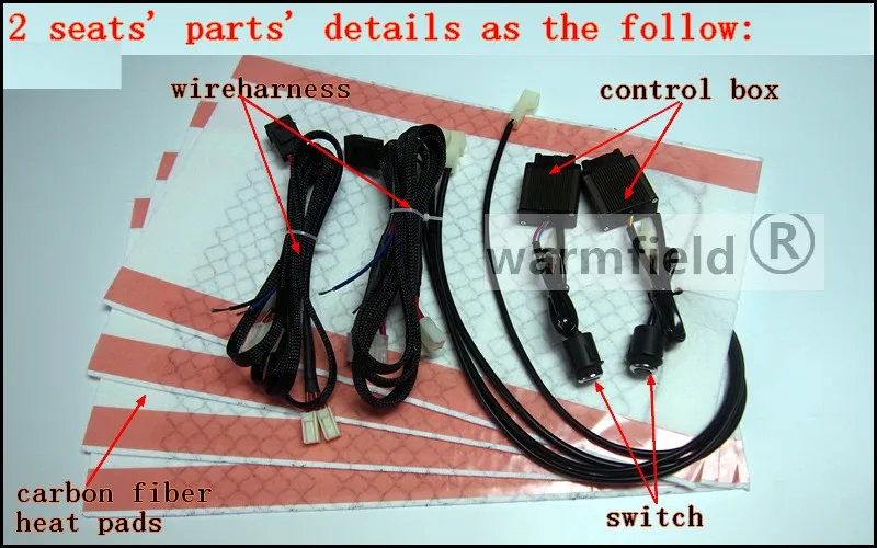 2 сиденья/партия 2019 новые улучшенные наборы тепла для автомобильных сидений из