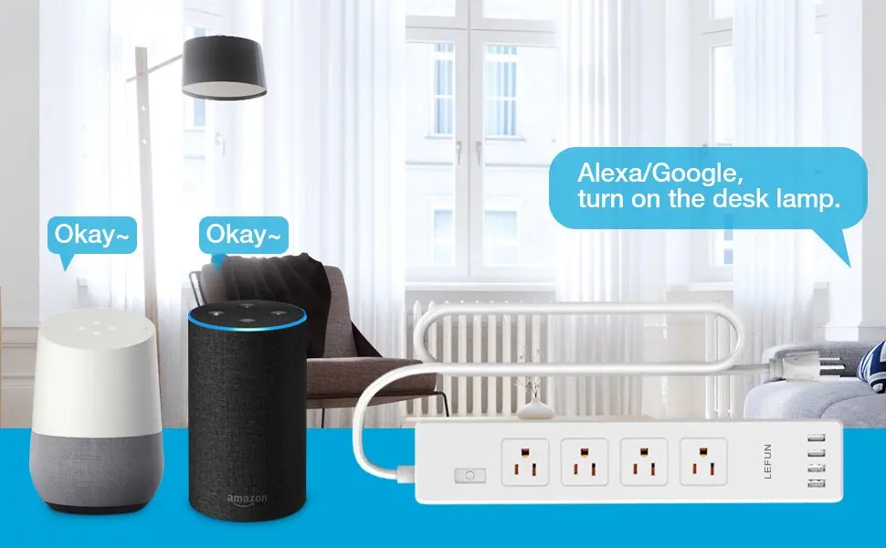 WiFi Smart power Strip Защита от перенапряжения 4 розетки переменного тока США розетка с USB совместима с Alexa, Google Home электрическая вилка Homekit