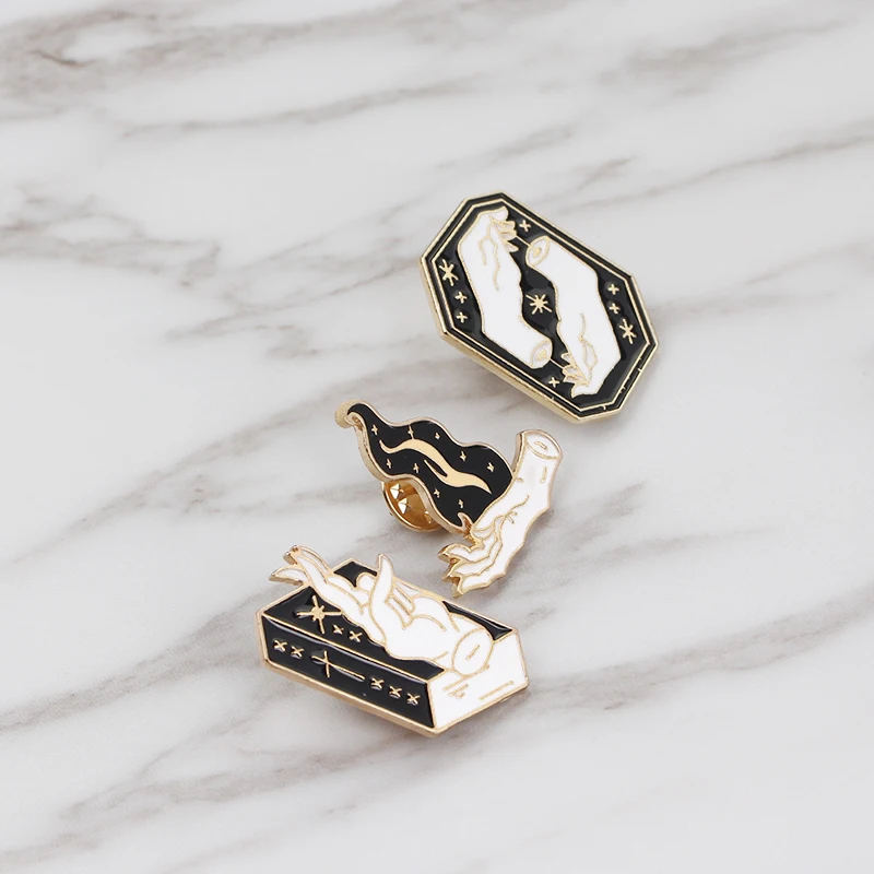 Новая брошь на палец от волшебника ювелирные изделия эмалированная булавка с