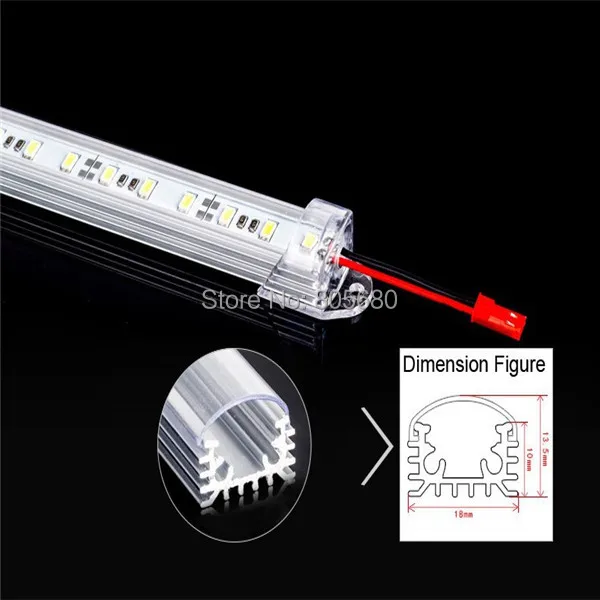 DC12V/24 В ce& rohs утвержденных 72 шт. светодиодов 21 Вт 5630 SMD жесткая лента 2 года гарантии с u алюминиевый корпус+ крышка ПК