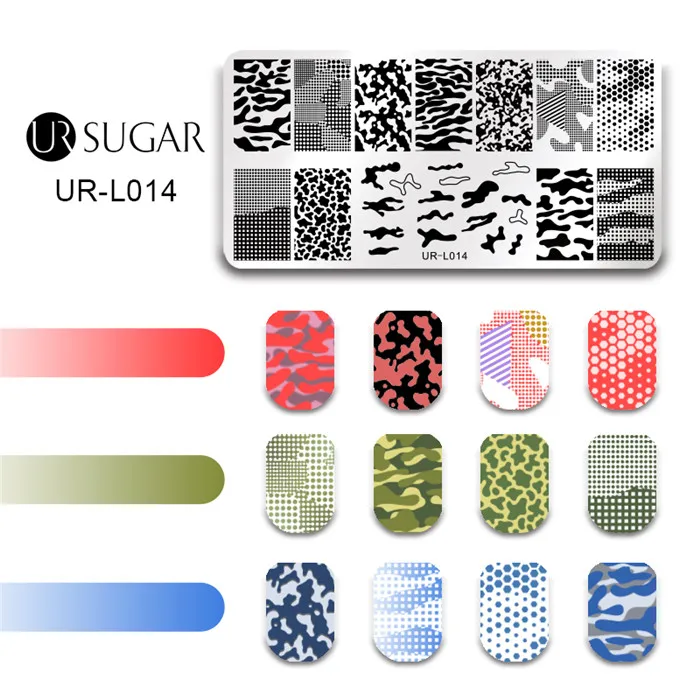 UR-L014 Ur Sugar 1 шт. штамповка шаблон день счастливого отца тема Роза цветок бабочка кружево Ожерелье маникюр Дизайн ногтей DIY пластины - Цвет: UR-L014