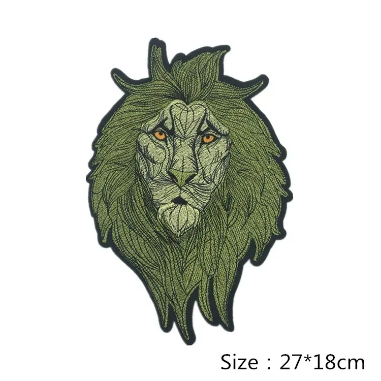 Бородатые очки голова льва вышивка аппликация патчи для одежды Железный на патч