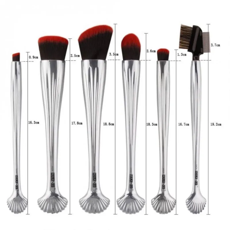 6 шт в виде ракушки синтетические кисти для макияжа косметический инструмент