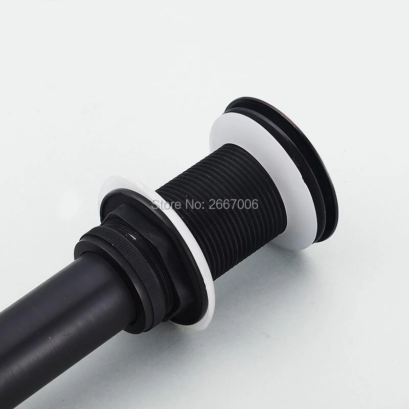 GIZERO скидка на туалетную комнату латунный Слив для раковины черный выдвижной слив