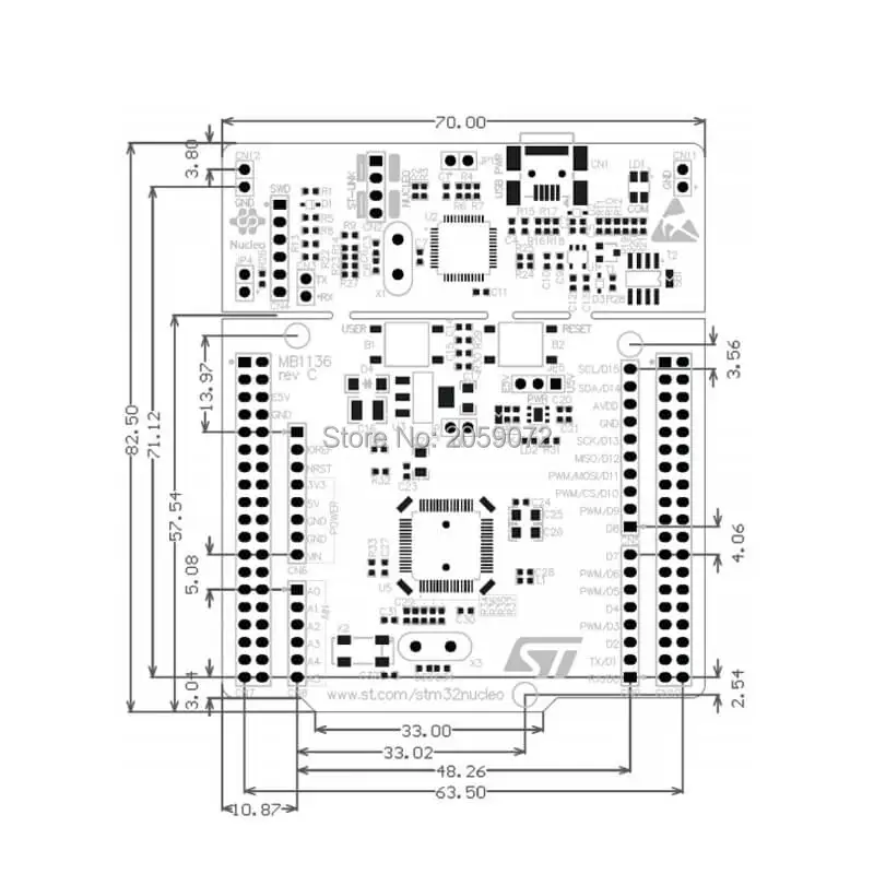 ST официальная демонстрационная плата NUCLEO L476RG STM32L4|demo board|boardboard board |