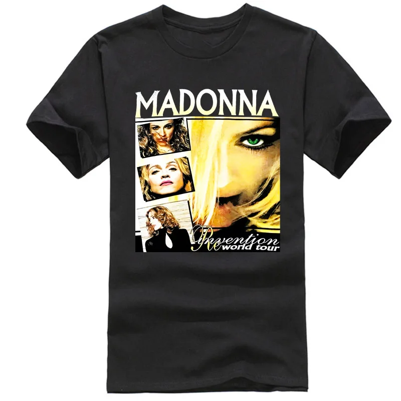 Винтажная футболка с изображением Мадонны Reinvention Tour Rap стильная среднего размера