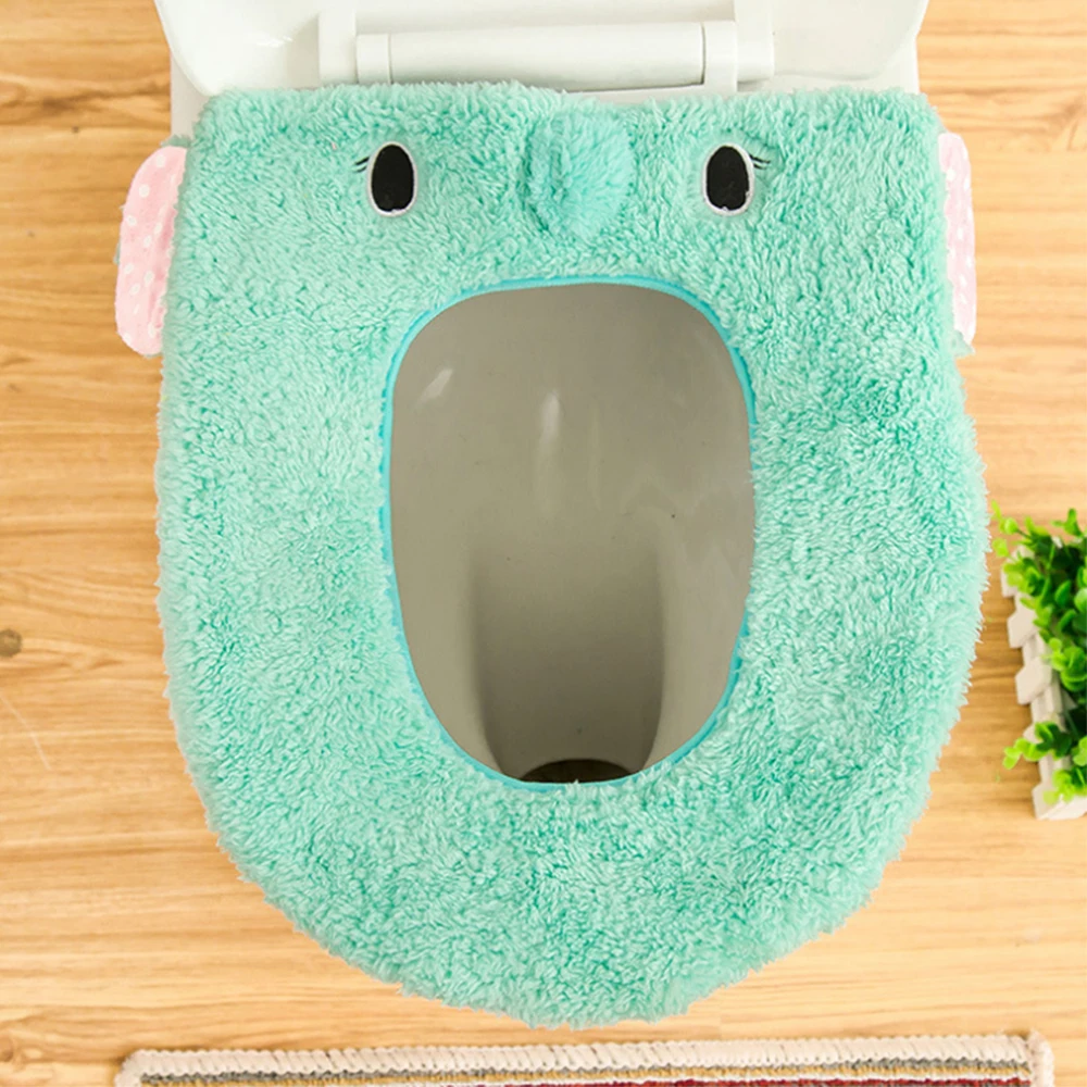 Чехол для унитаза с зеленым слоном 6 узоров|lid liner|lids for soda canstoilet towel |