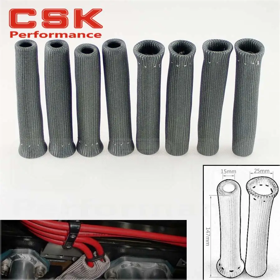 8 шт Свеча зажигания провода изолятор протектор щит загрузки рукав Sleeving 1 &quotдюйма