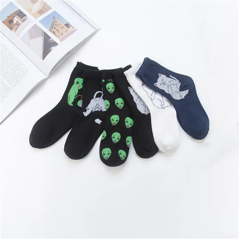 1 пара осенних и зимних женских оригинальных дышащих мужских носков в стиле