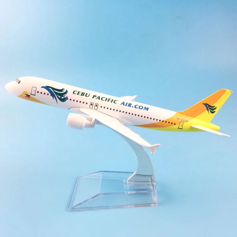 Фото Модель самолета JASON TUTU 16 см, модель самолета Cebu Pacific Air, модель самолета Аэробус A320, Литые металлические Самолеты 1:400, игрушечный самолет №2