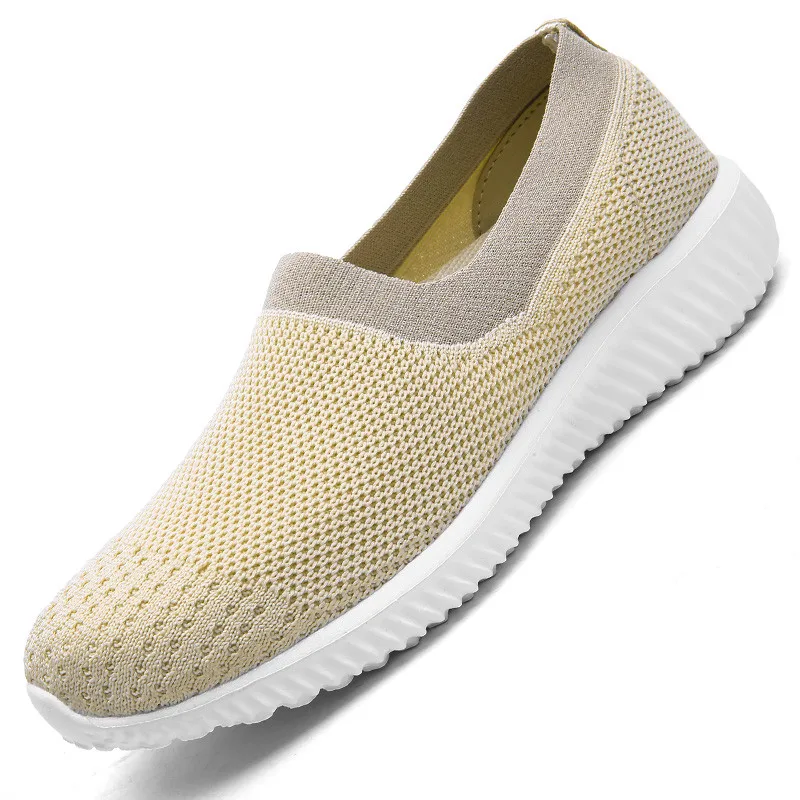 9902 Beige PINSEN/; весенние женские кроссовки; обувь из дышащего сетчатого материала; женские Балетки без застежки; лоферы на плоской подошве; женская обувь; криперы; Zapatos mujer - Цвет: 9902 Beige