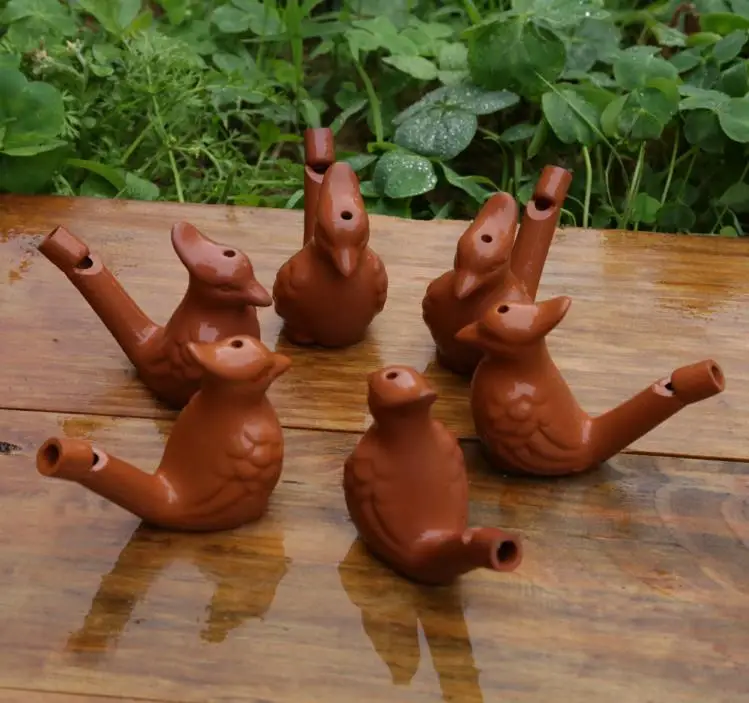 300 шт. в винтажном стиле птица водные свистки глина Ocarina Warbler песня керамические