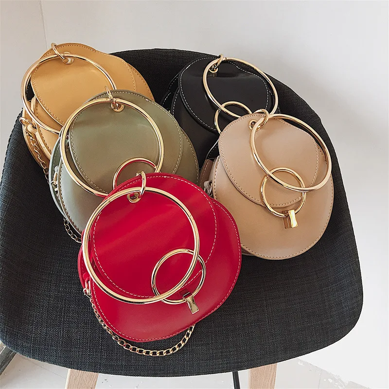 Мини сумка тоут с металлическим кольцом 2019 летняя модная новая качественная
