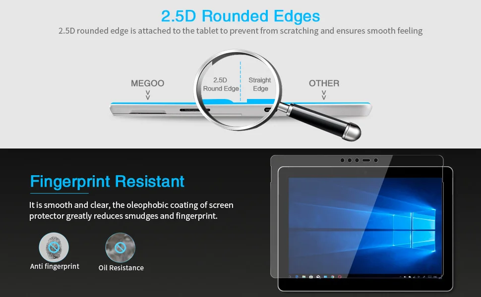 MEGOO Surface Go Закаленное стекло Защитная пленка против царапин для microsoft Surface Go 10 дюймов