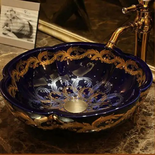 

Bathroom Porcelain Vanity North Vessel Sink Ceramic Ancient Counter top Washbasin XR31-228