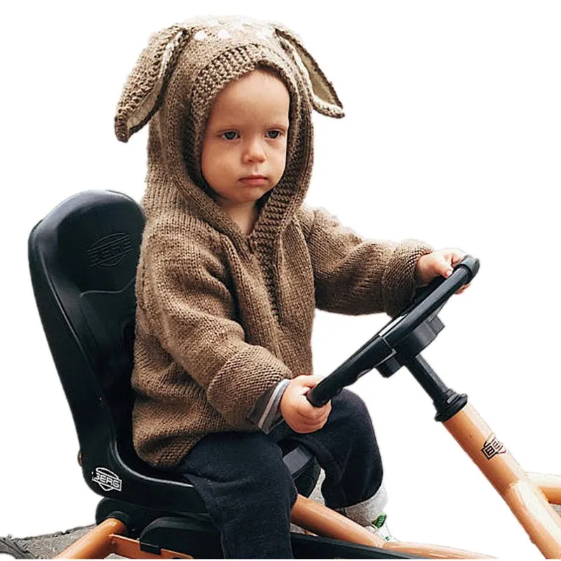 Свитер для мальчиков pudcoco хлопковый трикотажный свитер с объемным кроликом