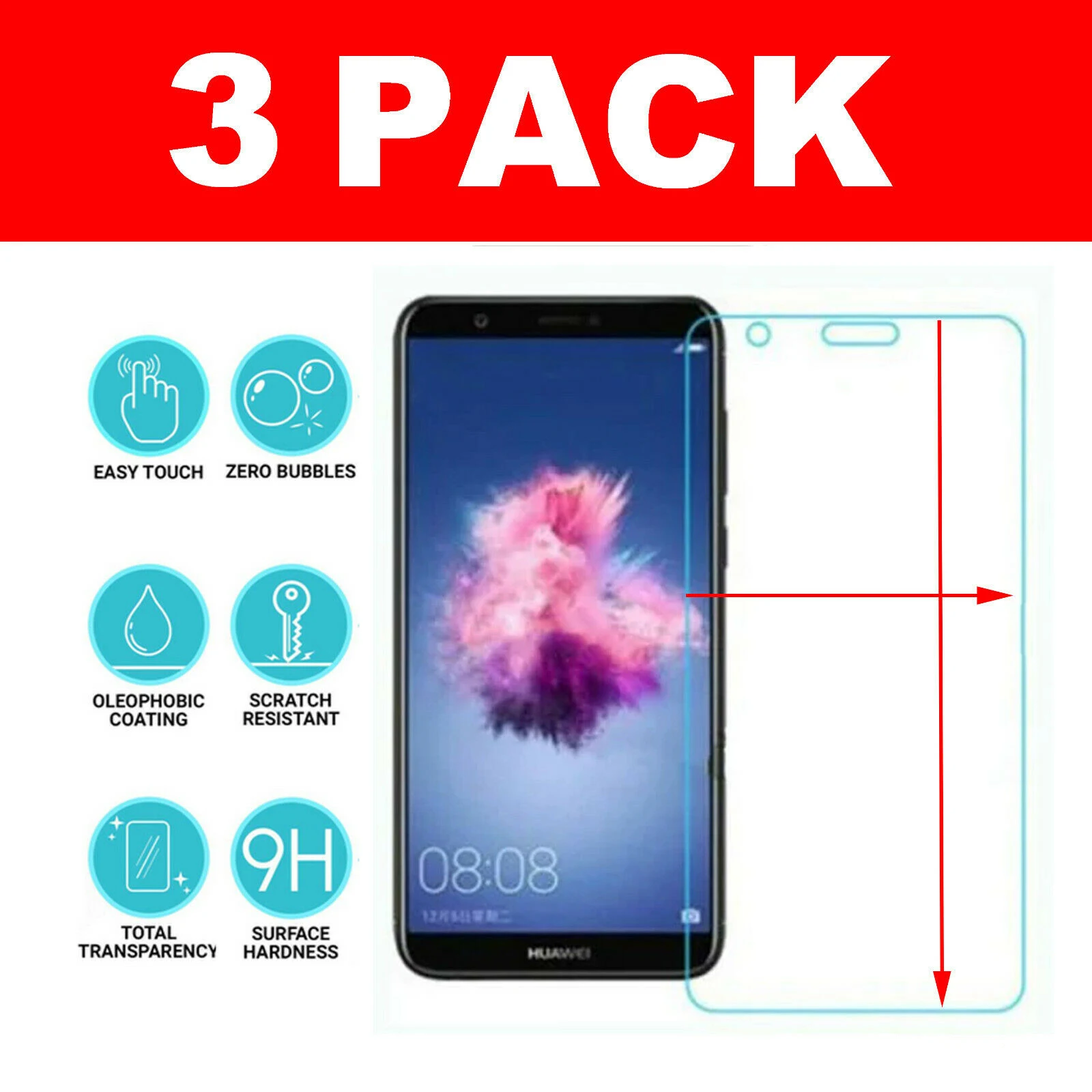 3 шт./лот пленка для Huawei P Smart 2018 Enjoy 7S подлинное защитное закаленное стекло 9H