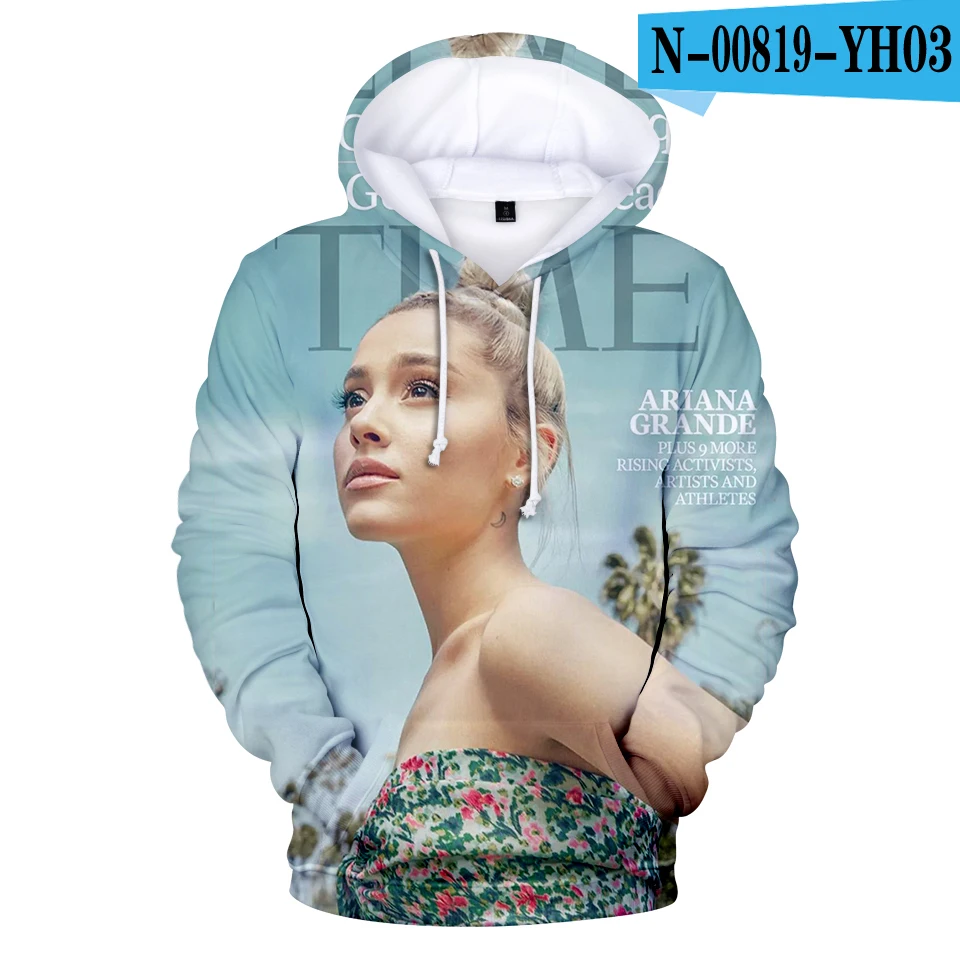Frdun, 3D, Ariana Grande, Amrican, известный певец толстовки Толстовка Kpop, Повседневная мода, Kpop, хип-хоп толстовки, теплая толстовка - Цвет: N00819