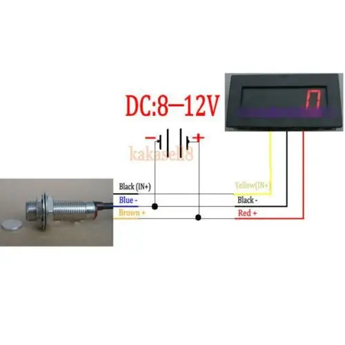 Новый красный светодиодный Тахометр RPM измеритель скорости + датчик приближения
