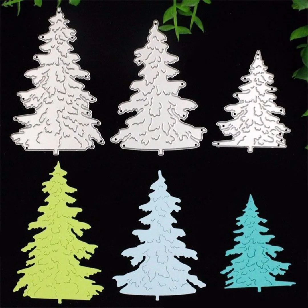 3pcs/set New Christmas Tree Stencil DIY Cutting Dies Scrapbooking Album Punching Template | Дом и сад